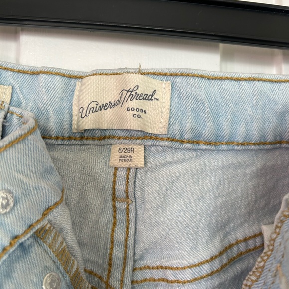 Universal Thread Light Blue Button-Fly Denim Shorts - Picture 3 of 5